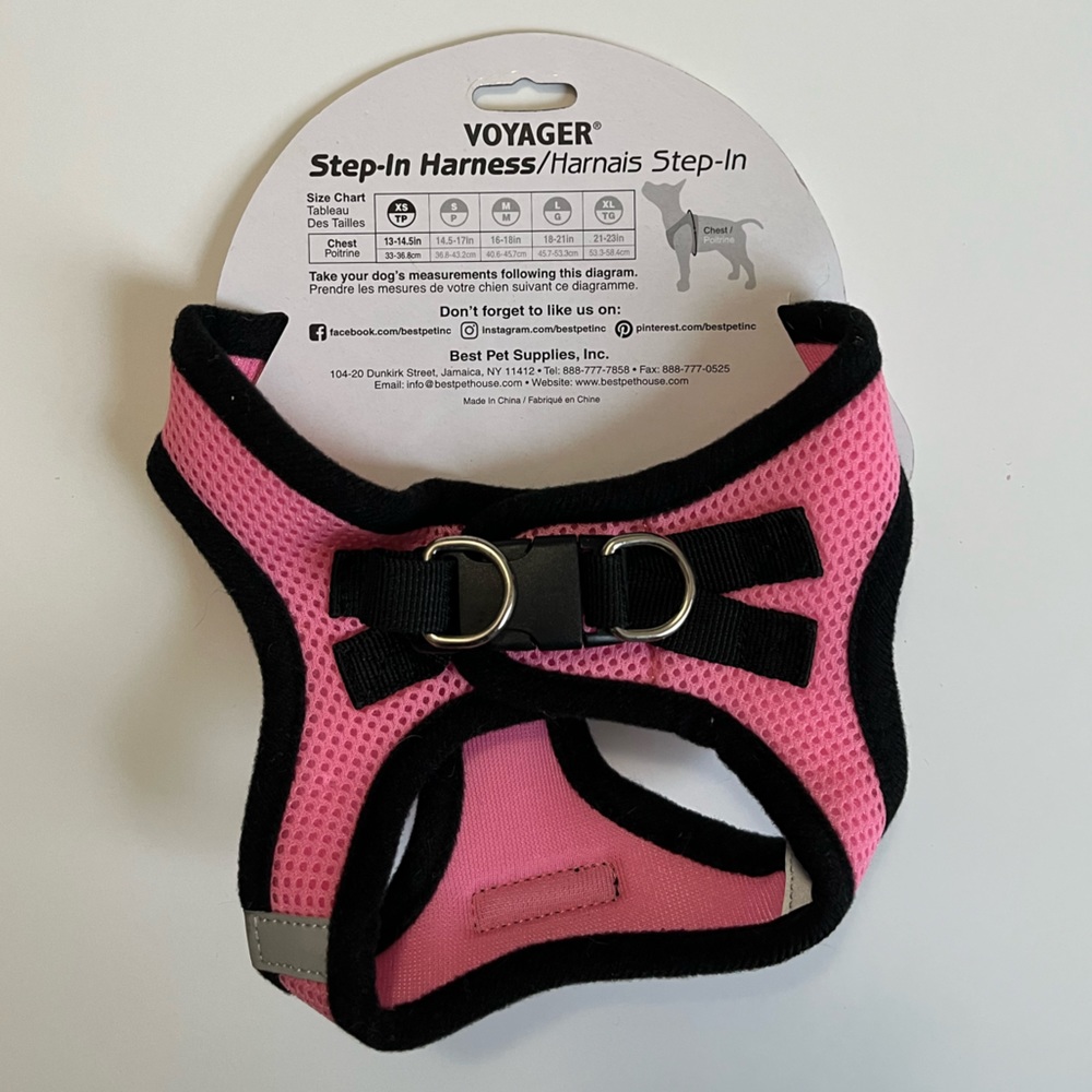 Voyager Pink Step-In Mesh Dog Harness XS - Picture 2 of 3